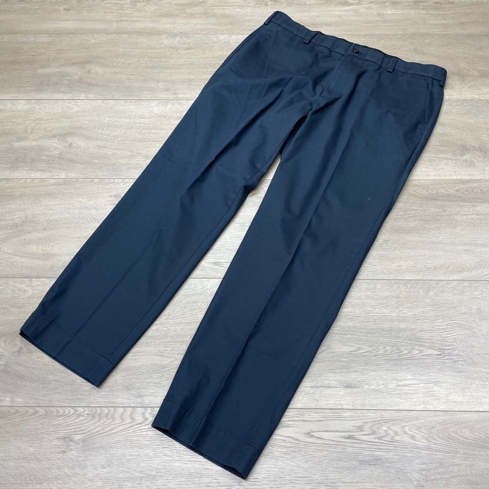 Brooks Brothers Advantage Chino Pants Mens 38x30 Navy Blue Regular Fit Stretch